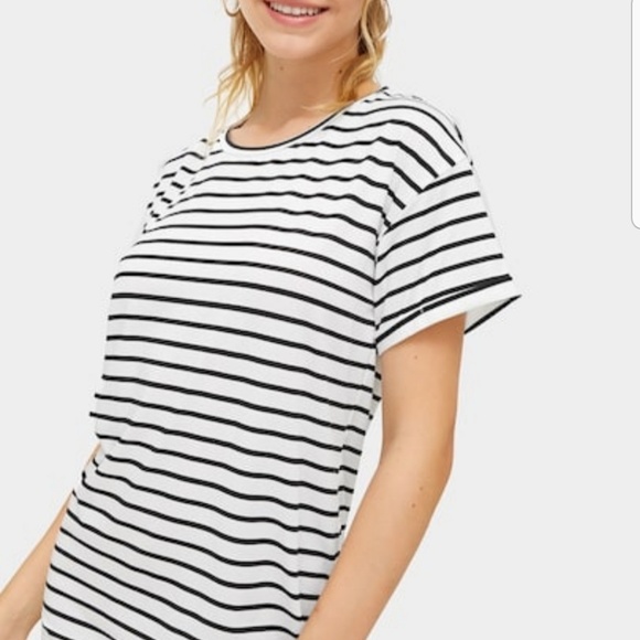 T-SHIRT STRIPPED SHIRT - Picture 4 of 4